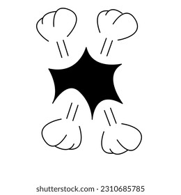 Cartoon comic solid hand drawn elements