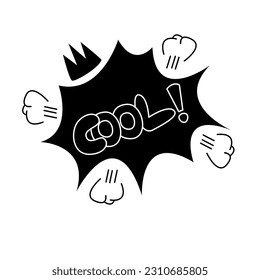 Cartoon comic solid hand drawn elements