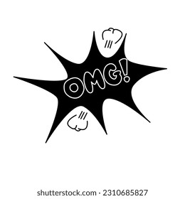 Cartoon comic solid hand drawn elements