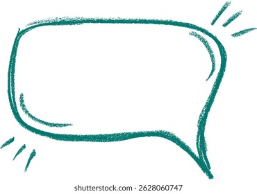 Cartoon Comic Speech Bubble Crayon Chalk Drawing Vector