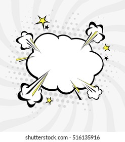 Cartoon, comic speech bubble in  pop-art style
