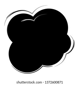 Cartoon comic speech bubble. Vector illustration and graphic elements, template, isolated, vector on white background