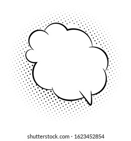 Cartoon, Comic Speech Bubbles, with Halftone Dot shadows on white background. in Pop Art Style for Comics Book , Social Media Banners, Promotional Material - vector design.