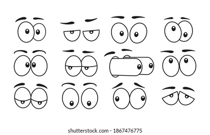 Funny Cartoon Eyes All Separate Layers Stock Vector (Royalty Free) 68705116