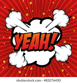 cartoon comic text pop art explosion