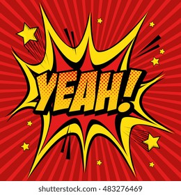 cartoon comic text pop art explosion