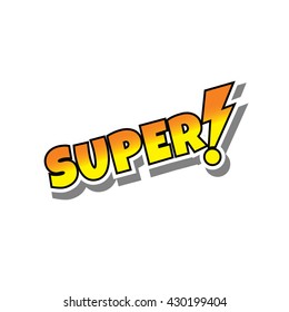 cartoon comic text super template theme vector art illustration