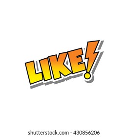 cartoon comic text template like theme vector art illustration