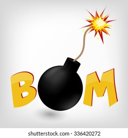Cartoon comics bomb retro vector