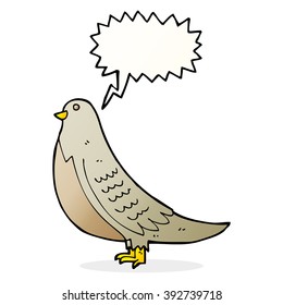 cartoon common bird with speech bubble
