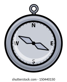 Cartoon Compass - Vector Illustration