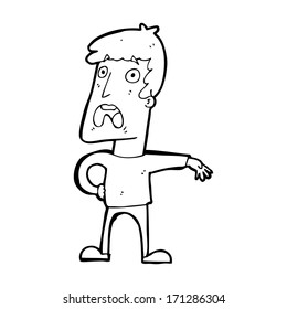 cartoon complaining man