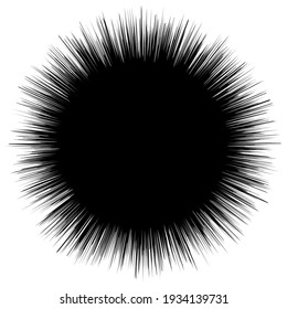 Cartoon Concentration Lines isolated vector illustration.