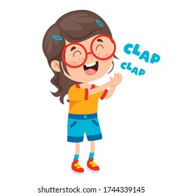 Cartoon Concept Of Clapping Hands