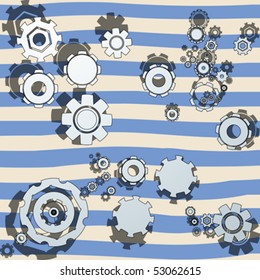Cartoon concept with cogwheels