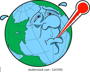 cartoon concept depicting global warming 260nw 1147392