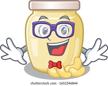 A cartoon concept of Geek cashew butter design