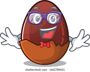 A cartoon concept of Geek chocolate egg design