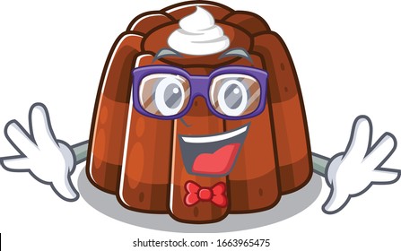 A cartoon concept of Geek chocolate pudding design