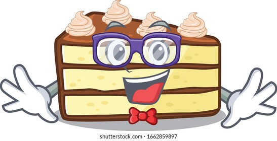 Ein Cartoon-Konzept für Geek Schokolade-Slice-Kuchen-Design