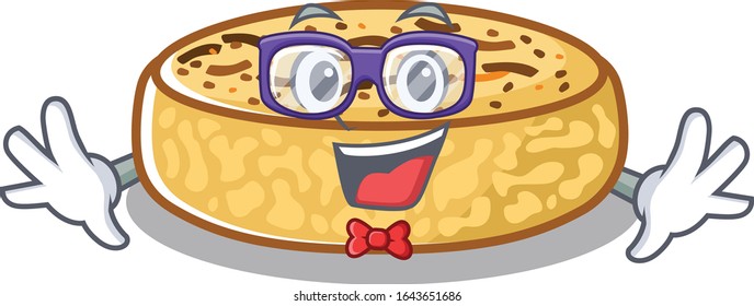 A cartoon concept of Geek in crumpets design