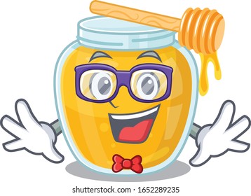 A cartoon concept of Geek in honey design