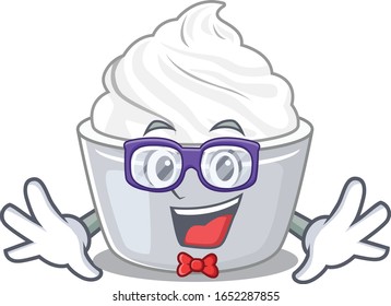 A cartoon concept of Geek sour cream design