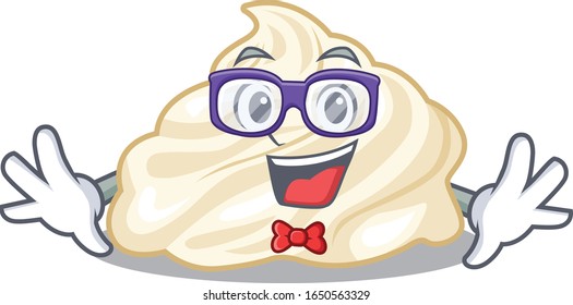 A cartoon concept of Geek whipped cream design