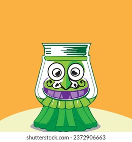 Cartoon Concept Hispanic Jar Vector