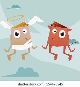 Cartoon concept illustration