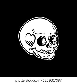 cartoon concept skull vector illustration