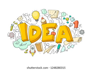 Cartoon Concept Word Idea Creative Elements Stock Vector (royalty Free 