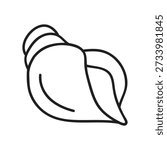Cartoon Conch Shell Illustration, Conch Shell Icon Vector, Spiral Conch Shell Icon..eps
