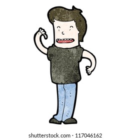 cartoon confident man