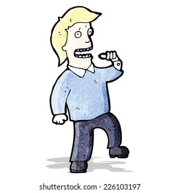 hombre con confianza en la caricatura