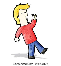 hombre con confianza en la caricatura