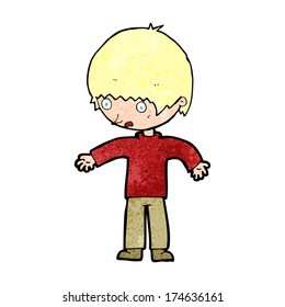 cartoon confused boy