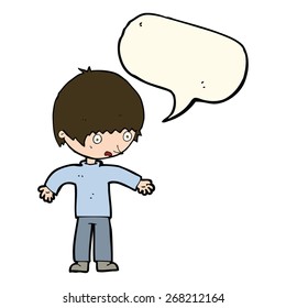 caricatura confundió a un chico con una burbuja de habla