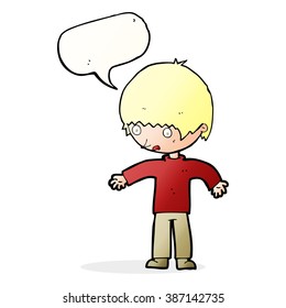 caricatura confundió a un chico con una burbuja de habla