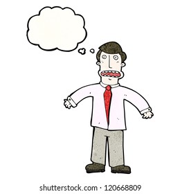 cartoon confused businessman