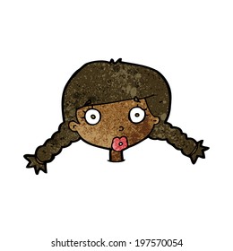 cartoon confused female face