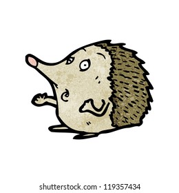 caricatura de hedgehog confuso