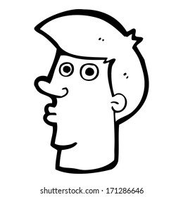 cartoon confused man