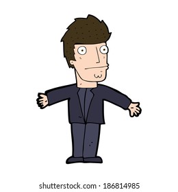 cartoon confused man