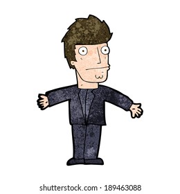 hombre confuso de caricatura