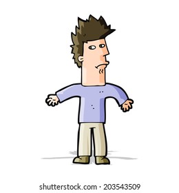 cartoon confused man