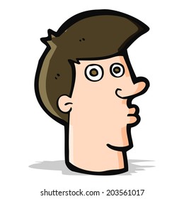 cartoon confused man
