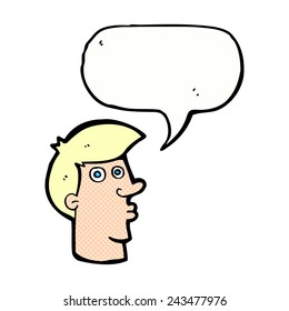 Cartoon verwechselte den Mann mit Sprachblase