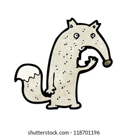 cartoon confused wolf