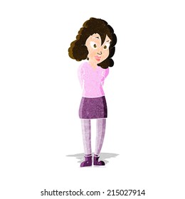 cartoon confused woman